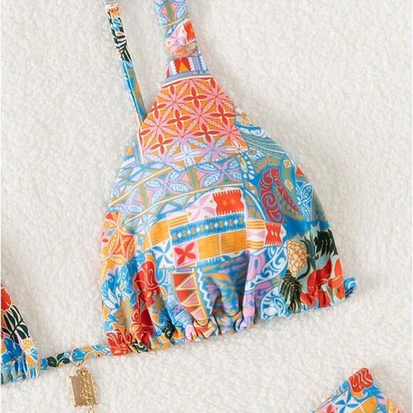 Women's 2 Piece Floral Tropical - Picture 4 of 8